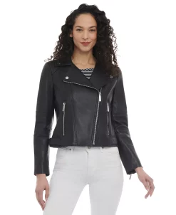 Michael Kors Women's Leather Moto Jacket -Sam Edelman Shop 23350696 fpx 1