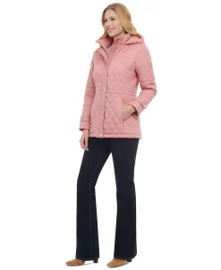 Michael Kors Women's Petite Quilted Hooded Anorak Coat -Sam Edelman Shop 23350716 fpx