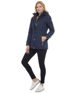 Michael Kors Women's Petite Quilted Hooded Anorak Coat -Sam Edelman Shop 23350726 fpx 1