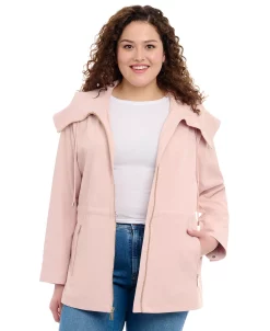 Michael Kors Women's Plus Size Hooded Anorak Raincoat -Sam Edelman Shop 23350741 fpx