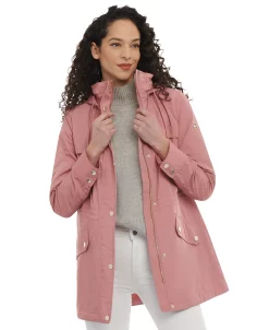 Michael Kors Women's Hooded Water-Resistant Anorak Coat -Sam Edelman Shop 23350746 fpx