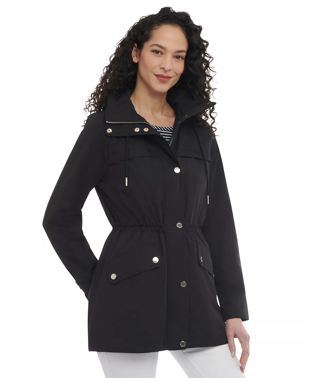 Michael Kors Women's Petite Hooded Anorak Coat 7 Michael Kors Women's Petite Hooded Anorak Coat - Image 5