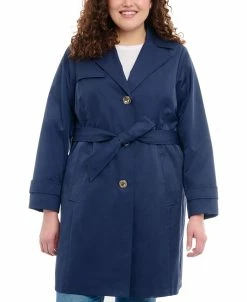 Michael Kors Women's Plus Size Single-Breasted Trench Coat