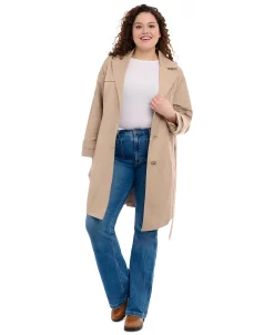 Michael Kors Women's Plus Size Single-Breasted Trench Coat -Sam Edelman Shop 23350826 fpx