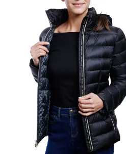 Michael Kors Women's Hooded Packable Down Shine Puffer Coat, Created For Macy's -Sam Edelman Shop 23350867 fpx