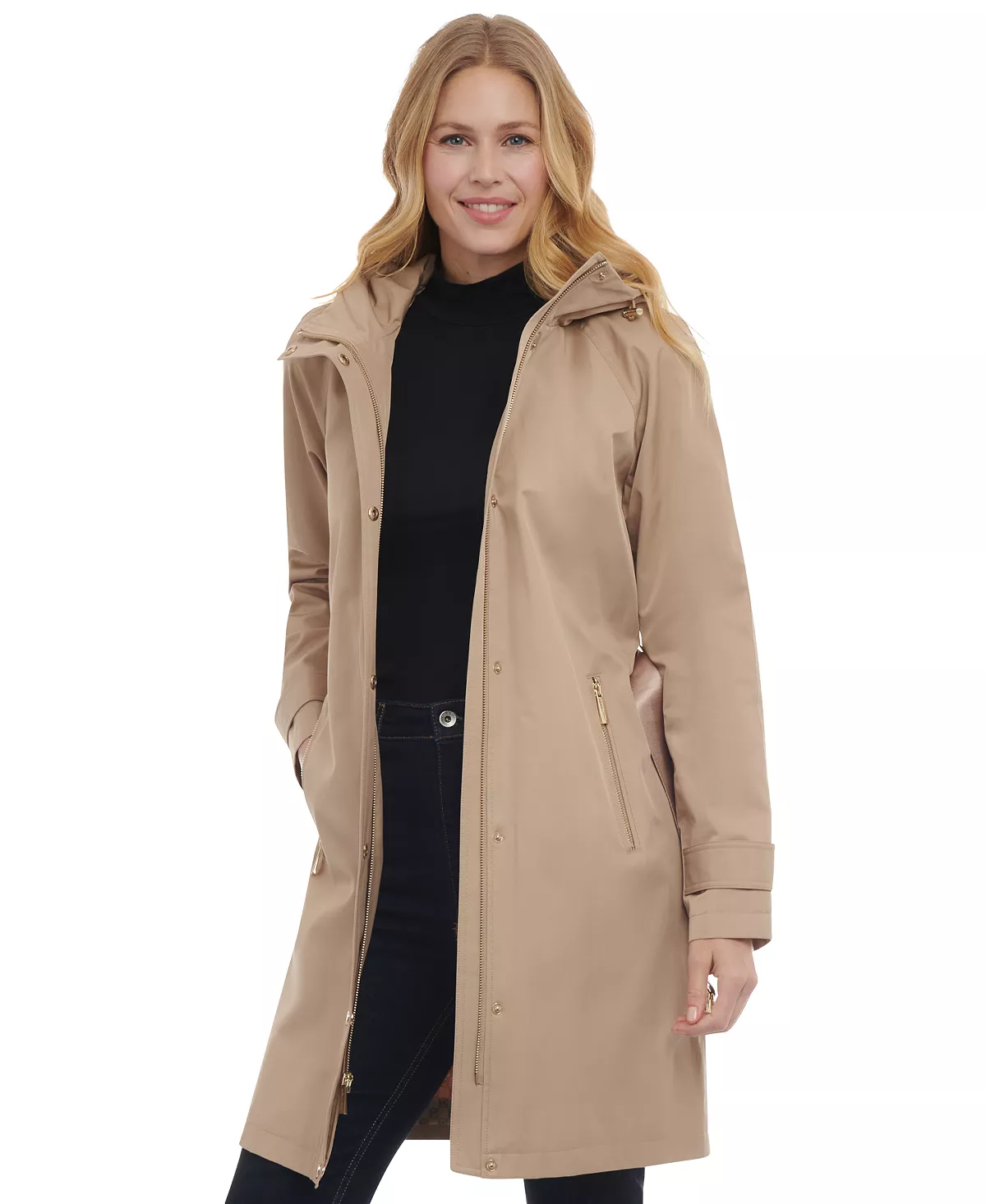 Michael Kors Women's Belted Hooded Trench Coat 5 Michael Kors Women's Belted Hooded Trench Coat - Image 3