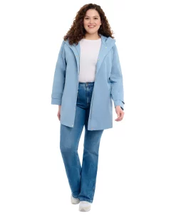 Michael Kors Women's Plus Size Hooded A-Line Coat -Sam Edelman Shop 23350972 fpx