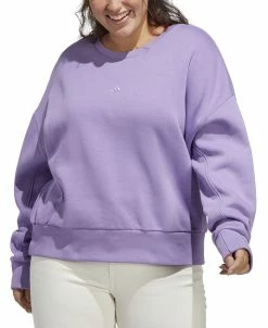ADIDAS Plus Size All Season Fleece Logo Sweatshirt