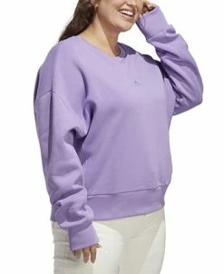 ADIDAS Plus Size All Season Fleece Logo Sweatshirt -Sam Edelman Shop 23440725 fpx