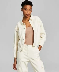 And Now This Women's Drop Shoulder Cargo Jacket