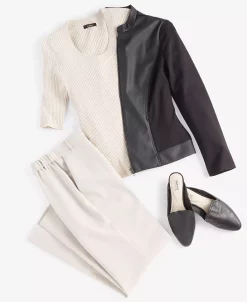 Alfani Faux Leather Trim Jacket, Created For Macy's -Sam Edelman Shop 23489025 fpx