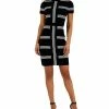 Anne Klein Women's Multi-Striped Short-Sleeve Dress -Sam Edelman Shop 23504115 fpx
