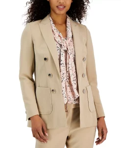 Anne Klein Women's Stretch Faux-Double-Breasted Jacket -Sam Edelman Shop 23504143 fpx