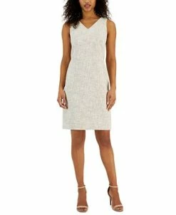 Anne Klein Women's V-Neck Tweed Sheath Dress -Sam Edelman Shop 23504147 fpx