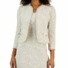 Anne Klein Women's Fringed Open-Front Tweed Tulip Jacket -Sam Edelman Shop 23504150 fpx