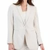 Anne Klein Women's Grid-Print Tech Stretch Single-Button Blazer -Sam Edelman Shop 23542139 fpx