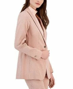 Anne Klein Women's Printed Tech Stretch Single-Button Blazer -Sam Edelman Shop 23542160 fpx