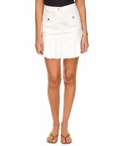Michael Kors Women's Raw-Hem Flounce Denim Skirt