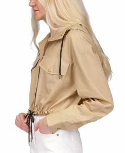 Michael Kors Women's Cotton Cropped Bomber Jacket -Sam Edelman Shop 23556176 fpx