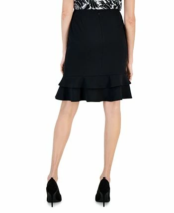 Kasper Crepe Tiered Ruffle Pencil Skirt 4 Kasper Crepe Tiered Ruffle Pencil Skirt - Image 2