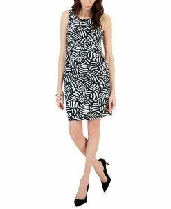 Kasper Jacquard Sleeveless Sheath Dress