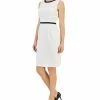 Kasper Women's Stretch Combo Contrast Trim Sheath Dress -Sam Edelman Shop 23561142 fpx