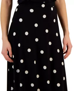 Kasper Women's Knit Polka Dot Pull-On Midi Skirt -Sam Edelman Shop 23561160 fpx