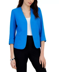 Kasper Women's Stretch Crepe Open-Front Roll-Sleeve Jacket 15 Kasper Women's Stretch Crepe Open-Front Roll-Sleeve Jacket -Sam Edelman Shop 23561220 fpx