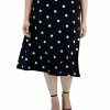Kasper Plus Size Polka Dot-Print Midi Flared-Hem Skirt -Sam Edelman Shop 23566932 fpx