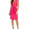 Kasper Women's Notched V-Neck Cap-Sleeve Belted Dress -Sam Edelman Shop 23578053 fpx