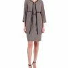 Kasper Women's Link-Print Jacquard-Waist Seam Topper Coat & Link Print V-Neck Belted Dress -Sam Edelman Shop 23602143 fpx