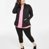 ID Ideology Plus Size Performance Jacket, Heathered Tee & Capri Leggings, Created For Macy's -Sam Edelman Shop 23610852 fpx