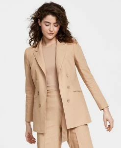 Bar III Women's Faux-Double-Breasted Long-Sleeve Blazer, Created For Macy's