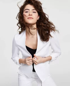 Bar III Textured Crepe Blazer, Created For Macy's 8 Bar III Textured Crepe Blazer, Created For Macy's -Sam Edelman Shop 23622333 fpx