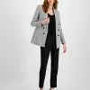 Bar III Women's Plaid Blazer, Ruched Camisole & Pull-On Pants, Created For Macy's -Sam Edelman Shop 23628671 fpx