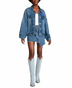 Steve Madden Women's Sienna Oversized Denim Trucker Jacket -Sam Edelman Shop 23642002 fpx