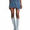Steve Madden Women's Kyla Asymmetrical Denim Mini Skirt