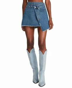 Sam Edelman Shop 9 Steve Madden Women's Kyla Asymmetrical Denim Mini Skirt