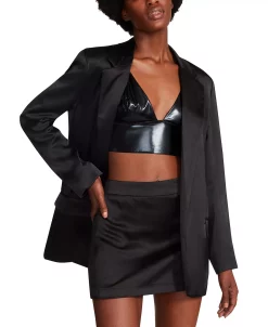 Steve Madden Women's Smooth Talk Satin Boyfriend Blazer -Sam Edelman Shop 23642123 fpx