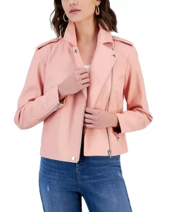 INC International Concepts Women's Faux-Leather Jacket, Created For Macy's -Sam Edelman Shop 23642687 fpx