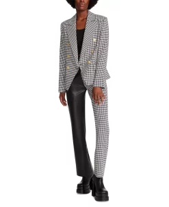 Steve Madden Women's Naomi Double-Breasted Notch-Collar Blazer -Sam Edelman Shop 23643744 fpx