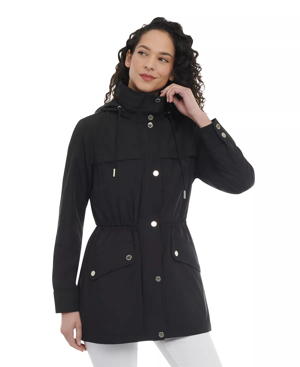 Michael Kors Women's Petite Hooded Anorak Coat 6 Michael Kors Women's Petite Hooded Anorak Coat - Image 4