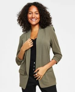 Bar III Lightweight Knit 3/4-Sleeve Blazer, Created For Macy's