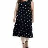Kasper Plus Size Polka Dot Cowl-Neck Top & Polda Dot Midi Flare Skirt -Sam Edelman Shop 23676073 fpx
