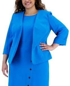 Kasper Plus Size Open Front Blazer