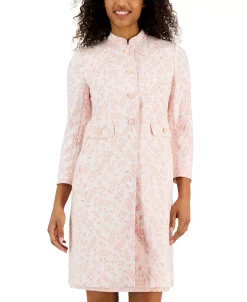 Anne Klein Women's Stand-Collar Botanical-Print Topper Jacket -Sam Edelman Shop 23676843 fpx