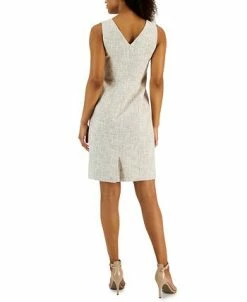 Anne Klein Women's V-Neck Tweed Sheath Dress -Sam Edelman Shop 23676853 fpx