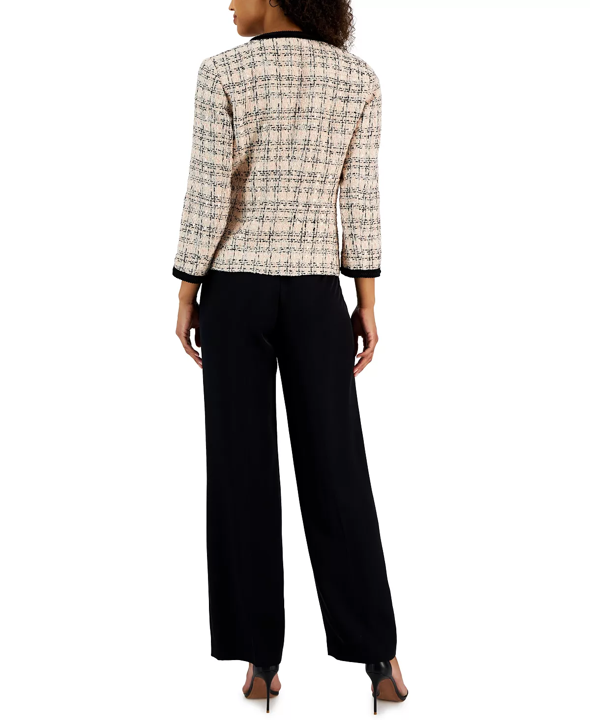 Anne Klein Tweed Blazer, Sleeveless Blouse And High Rise Pants 4 Anne Klein Tweed Blazer, Sleeveless Blouse And High Rise Pants - Image 2