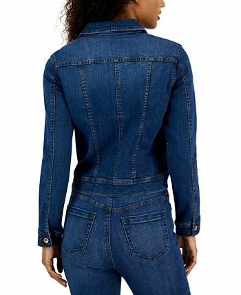 Anne Klein Women's Denim Double-Button Trucker Jacket 4 Anne Klein Women's Denim Double-Button Trucker Jacket - Image 2