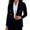 Anne Klein Women's Denim Faux Double Breasted Blazer